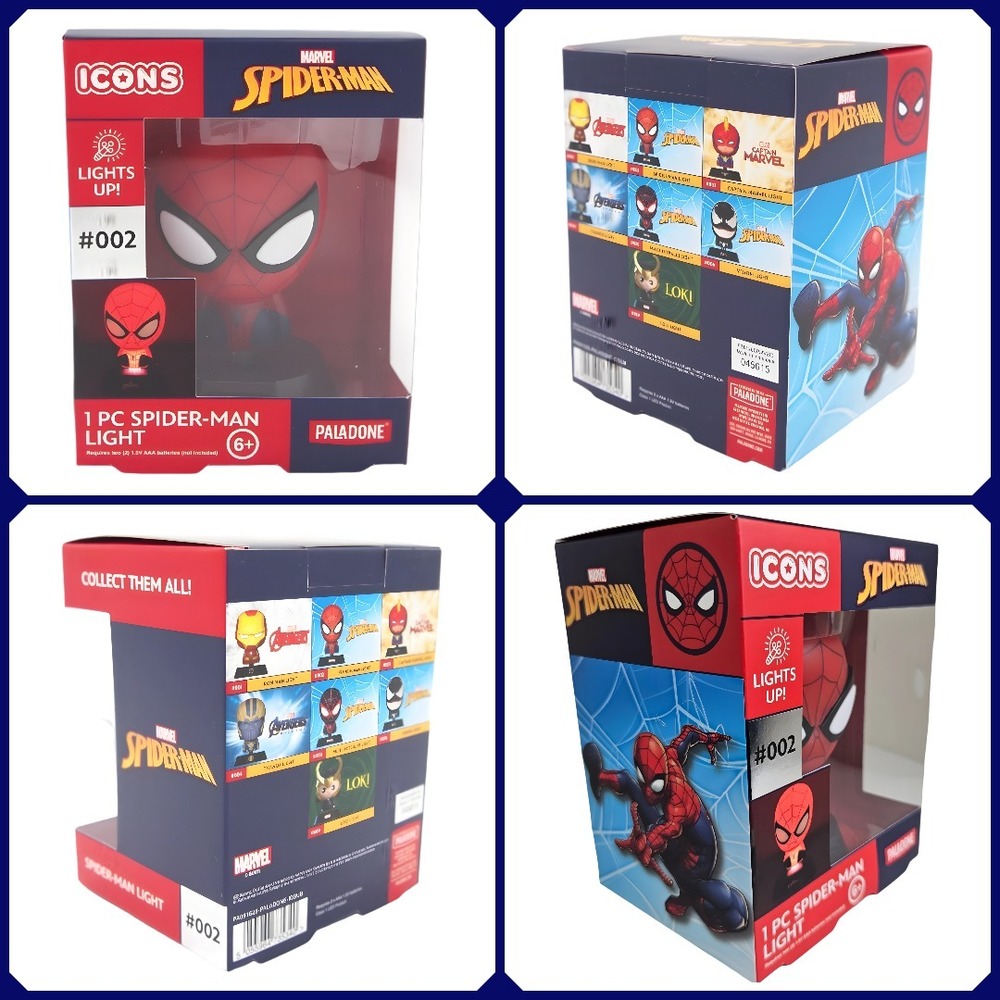 PALADONE Marvel Spider-Man Icons Light #002 LED 3D Figure Lamp NIB Decor